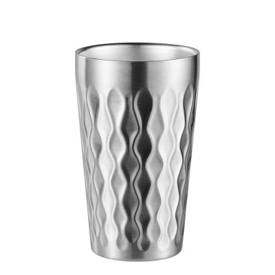 China Sustainable 304 Stainless Steel Double-Layers Korean Tumbler 300ml Coffee Mug Water Beer Mug for sale