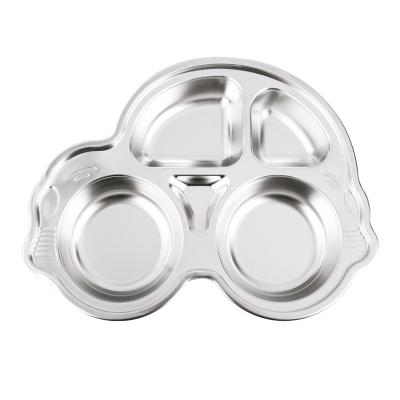 China Children's Factory Direct Sale 304 Stainless Steel Compartment Dish Child Divided Dishes for sale