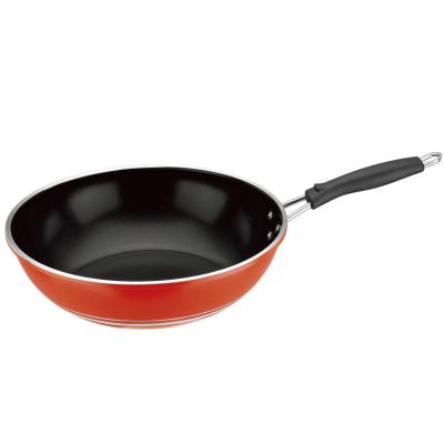 China Durable non-stick pan and stainless steel wok for sale