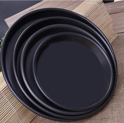 China Sustainable pizza plate 6/7/8/9/10 inch carbon steel round shape tool pizza baking tray non-stick pizza pan for sale