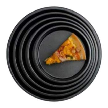 China Durable Multi-color Thickened Carbon Steel Lotus Sheet, Non-Stick 6 7 8 9 10 Inch Deep Pizza Pan With Curved Edge for sale