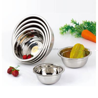 China Sustainable Modern Square Tableware And Cheap Stainless Steel Dish Round Basin For Soup for sale