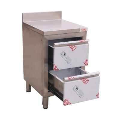 China Modern Desgin Customized Stainless Steel Work Table With 2 Sideboard Layers for sale