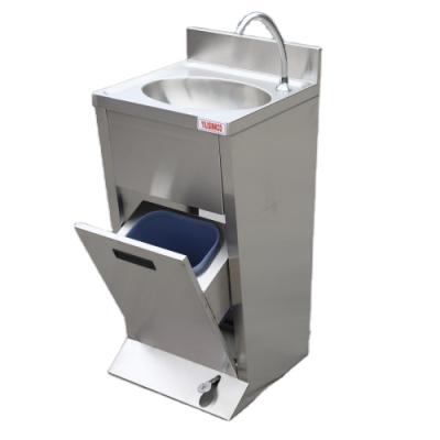 China With Faucet Factory Wholesale Hand Lavatory Stainless Steel Foot Operated Portable Sink for sale