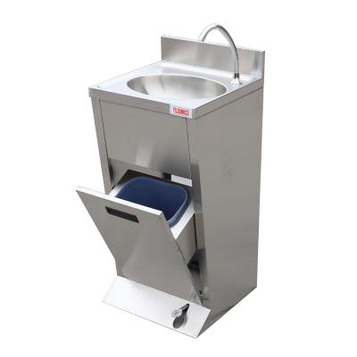 China Custom Hospital Stainless Steel Foot Soprated Portable Foot Operated Hand Wash Sink for sale