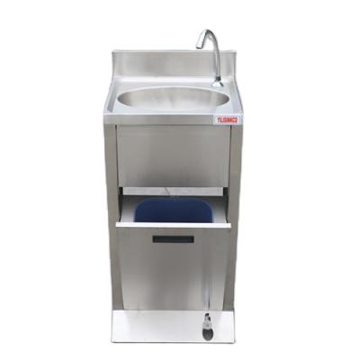 China With Faucet Handmade Sink Stainless Steel Hospital Foot Operated Lavatory for sale