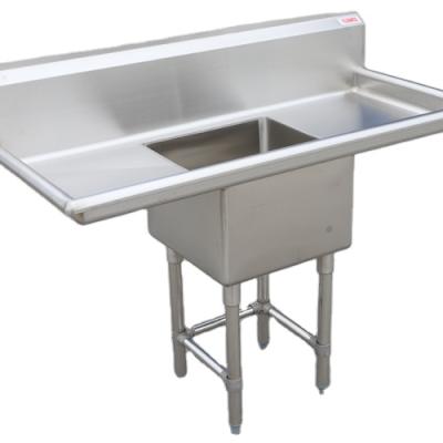 China With faucet good quality hand basink one compartment stainless steel sink for sale