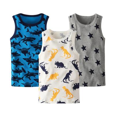 China QUICK DRY Printed Knit Tank Top Vest Shorts Boy's Cotton Tank Top for sale