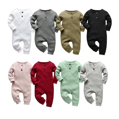 China Breathable cotton long sleeve baby pajamas, babies' rompers, baby boy outfits for sale