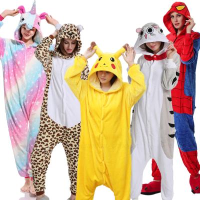 China Unicorn Costume Nightgown Pajamas Cartoon Thermal Sleepwear Adults Animals Kids Onesie Pajamas for sale