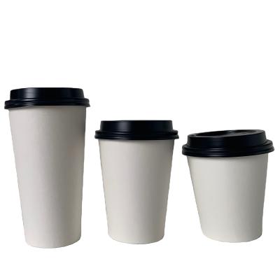 China Chinese Single Wall Disposable Hot Coffee Cup Full New Food Grade Disposable Paper Materils, Coffee Tea Milk Paper Cups White Paper Cup for sale