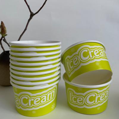 China OEM cold bowl ice cream paper cups handmade logo 4oz-12oz paper cups paper bowl ice cream bowl for sale