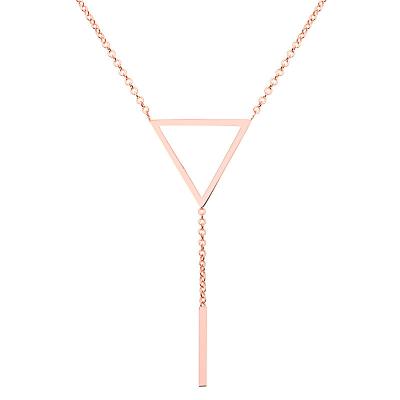 China FASHION Korean version of the CollarsNon-fading stainless steel long simple geometric triangle hollow clavicle pendant women's collars for sale