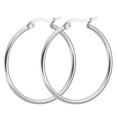 China FASHIONABLE factory direct sales European and American fashion stainless steel exaggerated large circle earrings women for sale