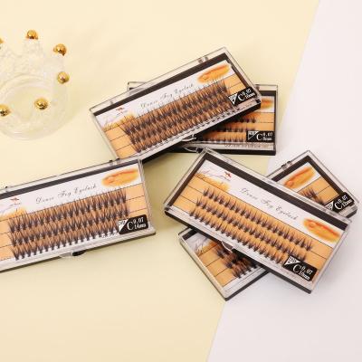 China Deep 20 Pcs 0.10 Mm Hair Beauty Salon Grafting False Eyelash Korean Scarecrow Single Group Planting Eyelashes for sale