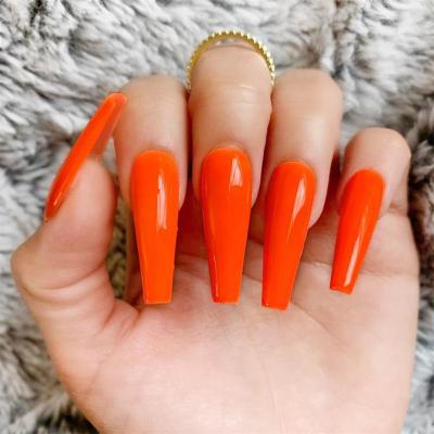 China 24pcs Fake Nails With Glue Fashion 24Pcs/Set False Nail Tips Matte Full Cover Long Ballet Fake Nails With Glue Nail Art Manicure French Manicure Tools for sale