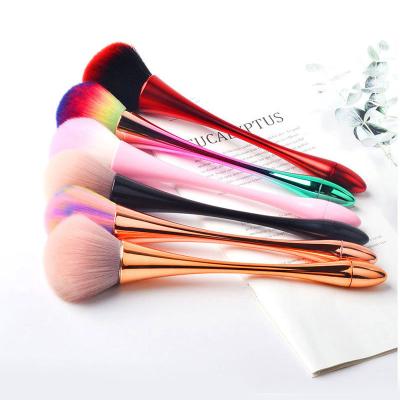 China Amazon Buy Soft Aluminum Handle Soft Nail Sweep Acrylic UV Gel Powder Removal Cleaning Brush Manicure Tools for sale