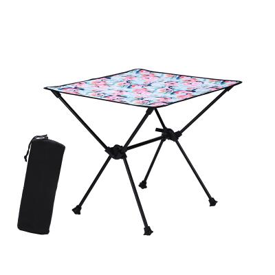 China Hot Sale Portable Aluminum Alloy Oxford Fiber Easy Carry Camping Beach Folding Table for sale