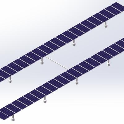 Chine Sunchaser Flat System Single Axis Solar Tracker Hot-Dip Galvanized Steel Material à vendre