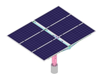 China 0.5kN/M2 Wind Load Dual Axis Solar Tracker of 25%-40% Promote Power Generation zu verkaufen