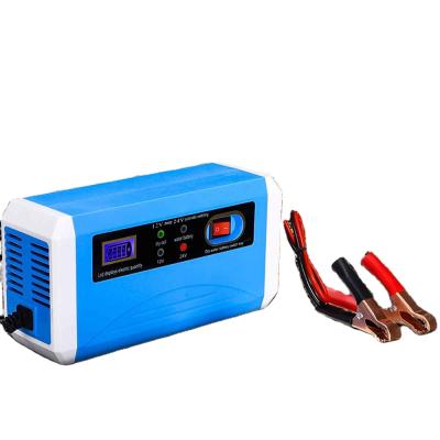 China Electric Motorcycle 12V/24V 10A Smart LCD Display Fast Car Battery Charger For Auto GEL Lead Acid Batteries AGM Motorcycle Smart Charging Units for sale