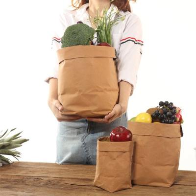 China Creative Pot Bag Materials Plant Pot Cover Paper Bag Flower Wrapping Paper Storage Recycled Washable Bag for sale