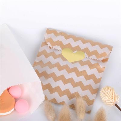 China Wholesale Recyclable Paper Candy Cookie Popcorn Bags, Baked Food Wrapping Paper Favor Giftwrapping Treat Bags for sale