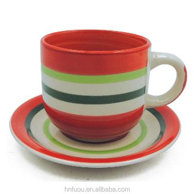 China Viable Wholesale Tea Cups and Saucers Customized Ceramic Tea Coffee Mug Cup Saucers and Dish Set for sale