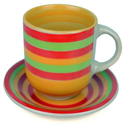 China Viable Wholesale European Luxury Coffee Tea Sublimation Design Color Printing Ceramic Cup And Saucer Set for sale