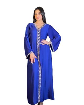 China Muslim Abaya Dress Fashion Anti-Static Floral Print In Dubai Islamic Clothing For Women Maxi Dresses for sale