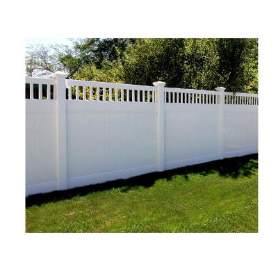 China Minimalist PVC Vinyl Garden Home Barrier Apartment Privacy Fencing Plastic Barriers With Top Picket for sale