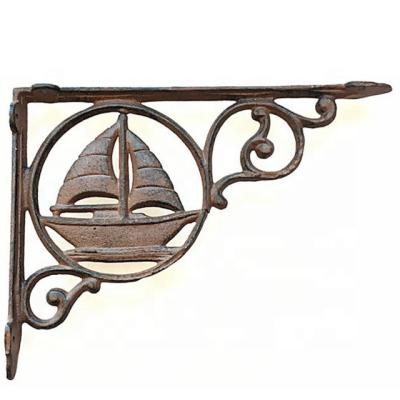 China 100% Handmade Home Garden Decoration Metal Sailboat Shelf Bracket/Metal Hanging Shelf Bracket/Metal Bracket Supports for sale