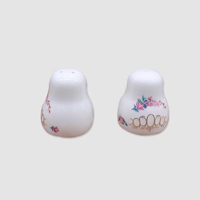 China Sustainable Longchang Tangshan Porcelain Ceramic A Fine Grade Bone China Salt And Pepper Shakers Set for sale