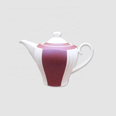 China Sustainable Beauty Luxury On-Gloss Fine Bone China Ceramic Coffee Or Teapot With Lid for sale