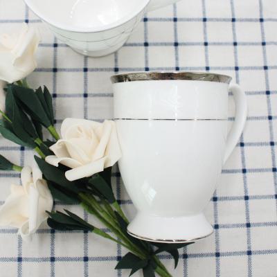 China High Quality Sustainable Bone China Bone China Customization Vintage Mug 500ML White Coffee Mug for sale