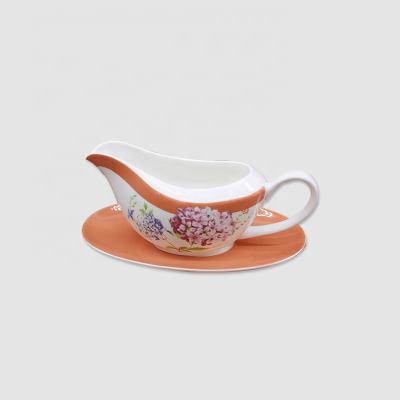 China Custom Luxury High Quality Viable Vessel and Sauce Dish Sets Porcelain Dinnerware Dinnerware OEM Logo Usable Bone China Ceramic for sale