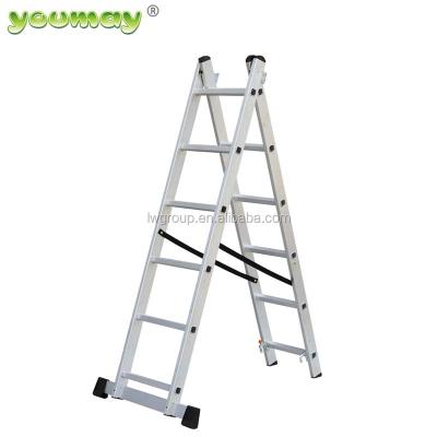 China Multo-purpose ladder EN131 approved aluminum folding stage wall mount ladderAC0206A for sale