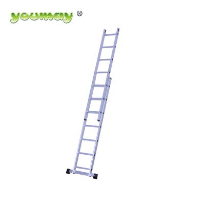 China Folding Ladders EN131 Approval Aluminum Scaffolding Ladder With Wooden Platform And 7 Steps AM0407A / Telescopic Ladder for sale