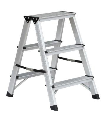 China Folding Ladders Double Ladder, Ladder Chair, Aluminum Portable Double Sided Step Ladder Stairs AD0403A for sale