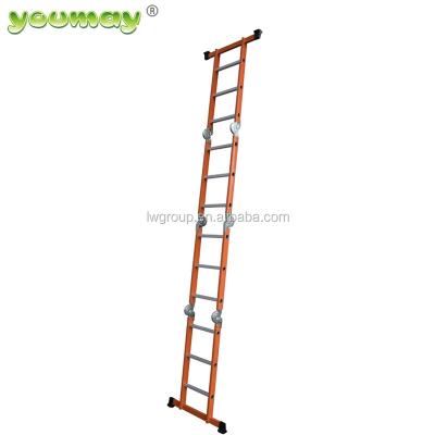 China Folding Ladders EN131 Approved Aluminum Adjustable Industrial Step Ladder Stool AM0312D for sale