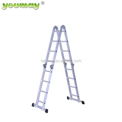 China Folding Ladders Best Rating Aluminum Multifunctional Stable Ladder with EN131 AM0116D for sale