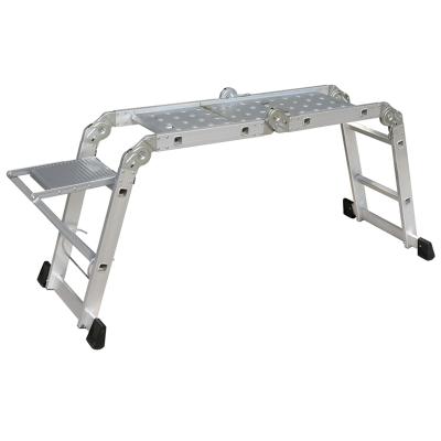 China Aluminum Convenient Folding Ladders EN131 Step Seviceable Folding Ladder AM0108A for sale