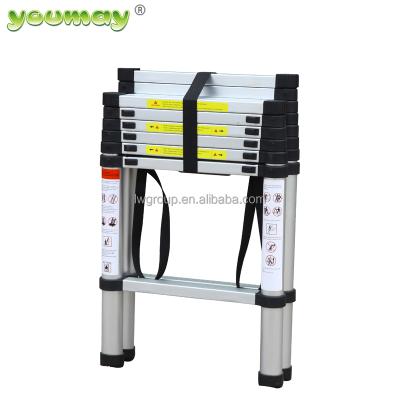 China Folding Ladders Folding Adjustable Portable Aluminum Telescopic Ladder AT0414A 2.6m for sale