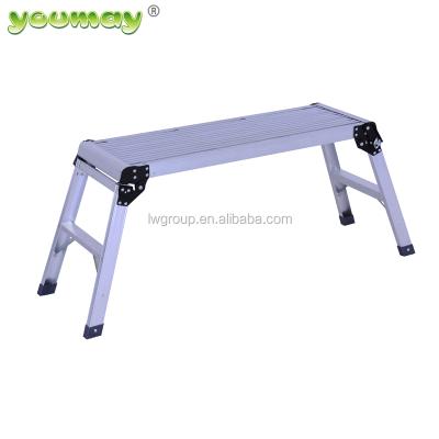 China Folding Ladders Aluminum Wide Work Platform Step With Different Color AW0103A for sale