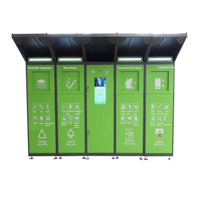 China High Efficiency Multi Color Smart Trash Can For Community / School / Scenic Area for sale