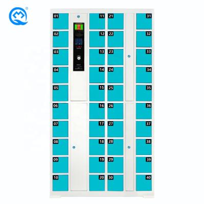 China Morden Cold Rolled 40 Door Barcode Steel Electronic Mobile Phone Charging Locker for sale