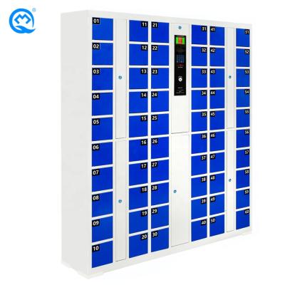 China New Office 60 Door Blue Electronic Barcode Mobile Phone Charging Locker for sale