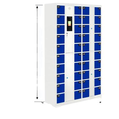 China Strong And Durable 40 Door Morden Charging Locker For Electronic Face Recognition Mobile Phone for sale