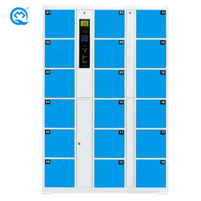 China Morden 18 Door Card Swiping Electronic ID Locker For Supermarket / School for sale