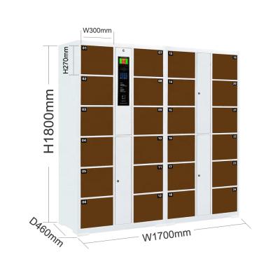 China Utilities Electronic Lockers 24 Door Parcel Locker Smart Lockers For Supermarket for sale